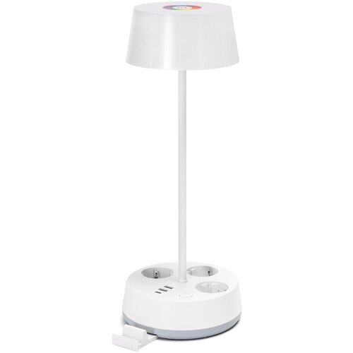  Aigostar-LED RGBW prigu&scaron;iva stona lampa sa utičnicama i USB priključkom LED/4,6W/230V bela Cene