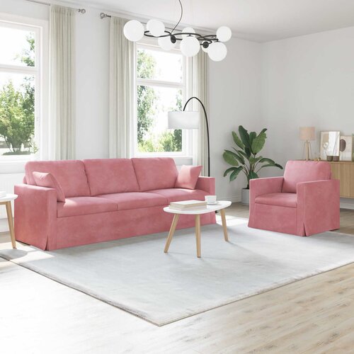  Set sofe 2 pcs Ružičasta 228 x 78 x 80 cm Bar&scaron;un Cijene