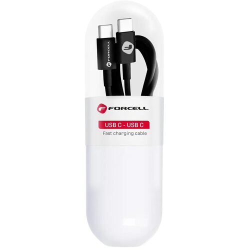  FORCELL kabal C293 TUBE Type C na Type C 2.0 Quick charge 3.0 PD48W crni 1m Cene