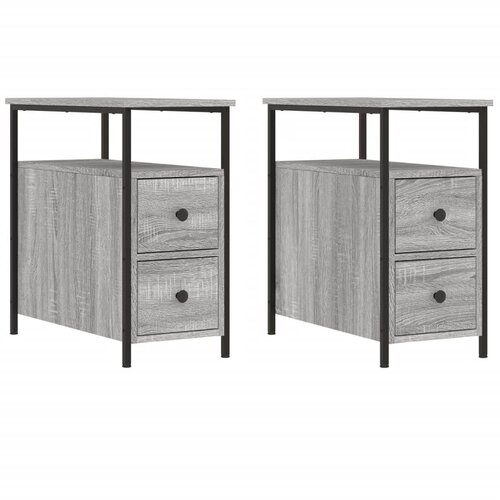 Maison Chic Dvo delni komplet Nočne omarice - Nočne mize siva sonoma 30x60x60 cm inženirski les, (21689444) Cene