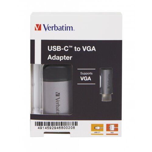 Verbatim USB-C HDMI 4k Adapter USB 3.1 GEN 1 VGA 10 cm cable Slike
