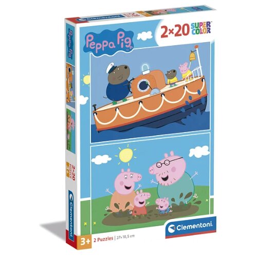 Clementoni Puzzle 2x20 Pujsa Pepa (CLE24797), (21215615) Cene