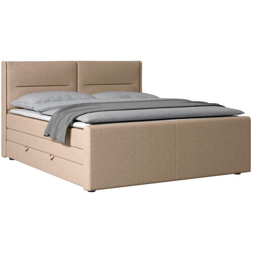 MID.YOU POSTELJA BOXSPRING 180 cm x 200 cm , kovina, umetna masa, tekstil, karton, leseni material naravne barve Slike