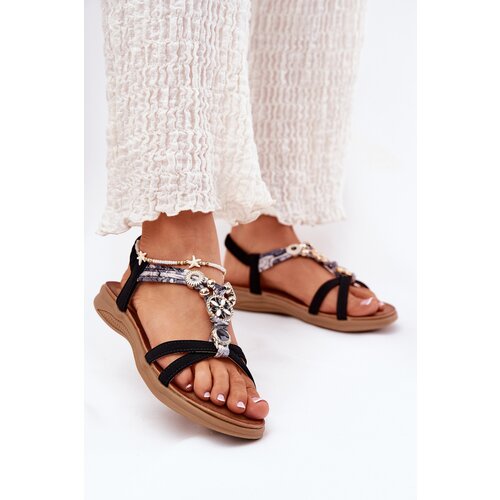 ARTIKER Flat Women's Sandals With Decorations Cene
