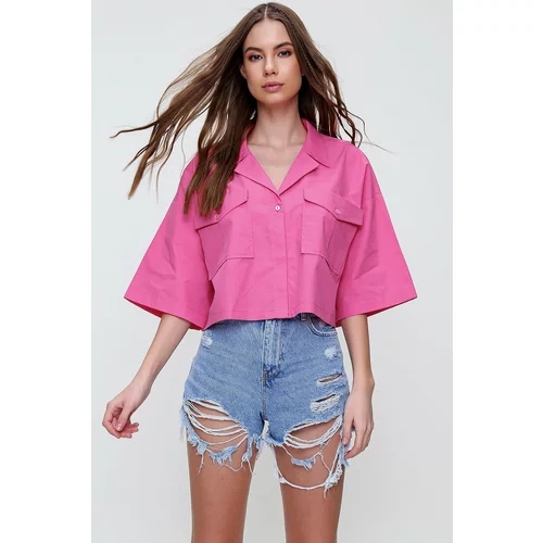 Trend Alaçatı Stili Shirt - Pink - Regular fit