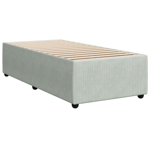 VidaXL box spring krevet s madracem svjetlosivi 90x190 cm bar&amp;scaron;unasti Slike