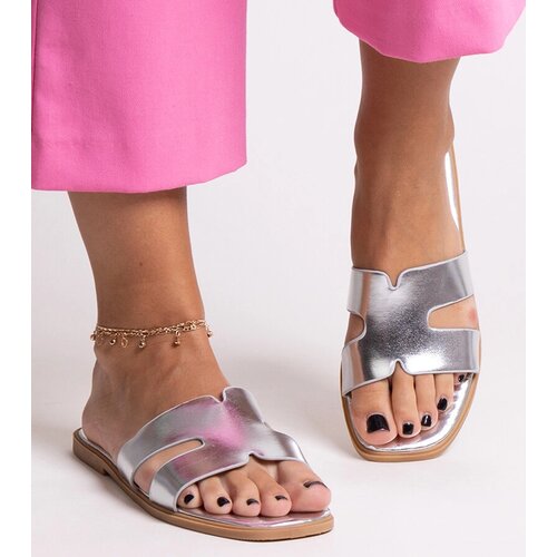 Gemre Silver Classic Shala Slides Cene