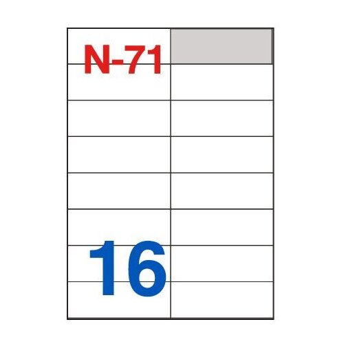 NANO Etikete za laserske i ink-jet pisače , N-71, 105x37 mm, 100/1 Slike