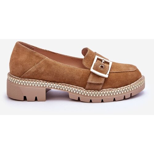 FILIPCZYK Fashionable Suede Loafers Dark Beige Eloisa Cene