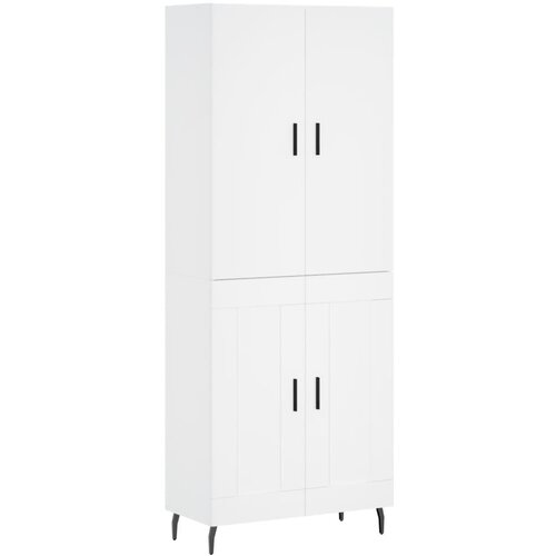 vidaXL Visoka omara bela 69,5x34x180 cm inženirski les, (20819950) Cene