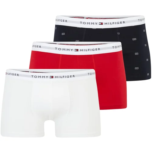 Tommy Hilfiger Underwear Boksarice 'Essential' mornarska / siva / rdeča / bela