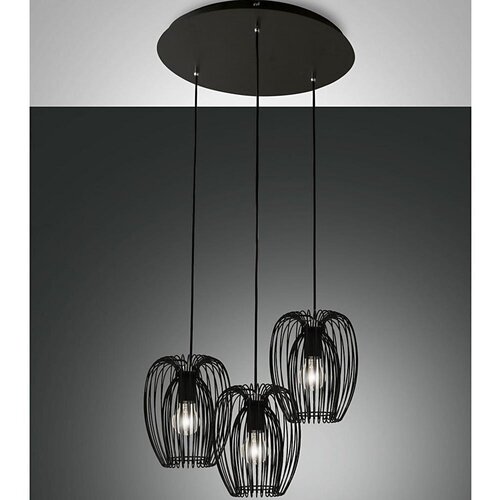  Fabas Luce 3677-47-101 - Luster na sajli CAMP 3xE27/40W/230V crna Cene