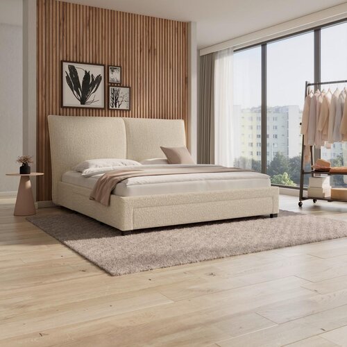 Bessagi Home Oblazinjena Postelja Elli, 180x200, Krem Cene