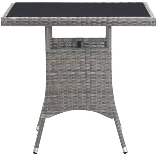  Vrtni stol sivi 80 x 80 x 74 cm od poliratana Slike