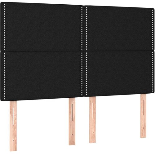  Uzglavlja 4 kom crni 72 x 5 x 78/88 cm od tkanine Slike