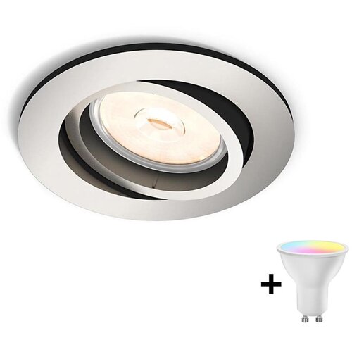 Philips LED RGBW prigu&scaron;iva ugradno svetlo za spu&scaron;teni plafon DONEGAL 1xGU10/4,8W/230V + daljinski upravljač Cene