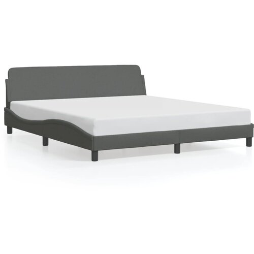 VidaXL Okvir kreveta bez madraca tamnosivi 180x200 cm od tkanine Slike