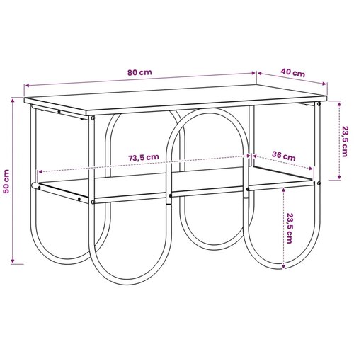  TV stalak 80 x 40 x 50 cm Staro drvo Konstruirano drvo - Staro drvo 80 x 40 x 50 cm Slike