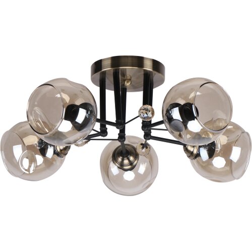 Mitea Lighting Luster crni Max.60W 220~240V 5xE27 M11039-5 Slike