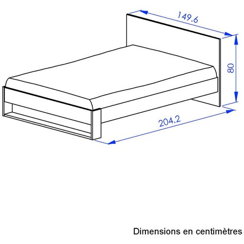 M&amp;ouml;max Postelja Nael, Barva Hrasta, Črna, 140x200 Slike