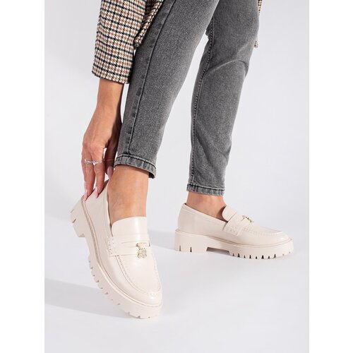 SEASTAR Beige women's platform loafers Cijene