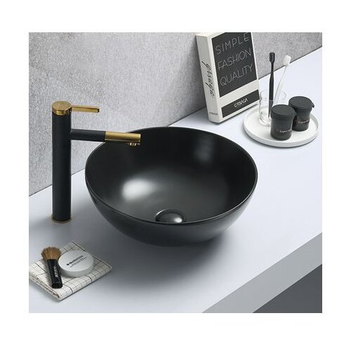 Minotti lavabo nadgradni &oslash;415x155 mat crni Cene