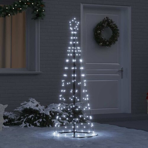 vidaXL LED božično drevesce med 390 LED Hladno bela 250 cm elezo Cene