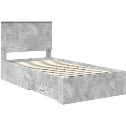  Okvir za krevet s uzglavljem Betonski sivi 100 x 200 cm Slike