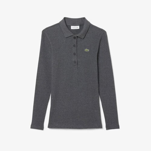 Lacoste Polo majice dolgi rokavi RIBBED COLLAR SHIRT Siva Slike