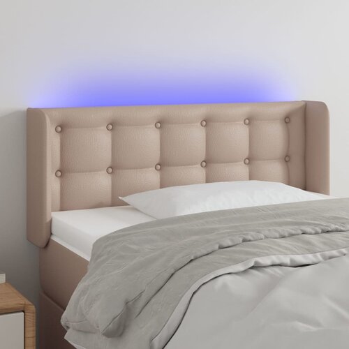 vidaXL LED uzglavlje boja cappuccina 83x16x78/88 cm od umjetne kože Cijene