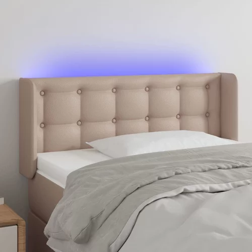 vidaXL LED uzglavlje boja cappuccina 83x16x78/88 cm od umjetne kože