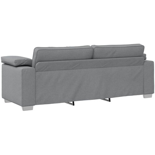 SOFA 3 pcs Svijetlo siva 219 x 80 x 82 cm Platnasta tkanina Slike