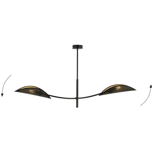  Luster na &amp;scaron;tangi LOTUS 2xE14/10W/230V crna/zlatna Slike