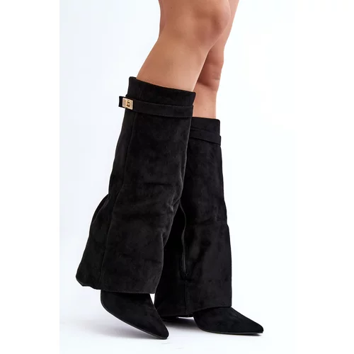 Kesi Women's over-the-knee boots with high heels black Portora