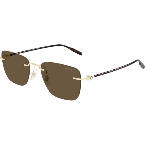 Mont Blanc MB0470S 003 ONE SIZE (54) Zlata/Rjava Cene