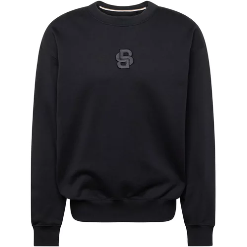 BOSS Black Sweater majica 'Soleri 10' siva / crna