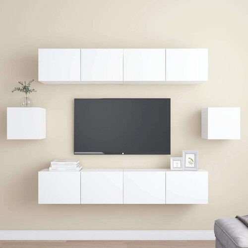  6-dijelni set TV ormarića bijeli od iverice Cijene