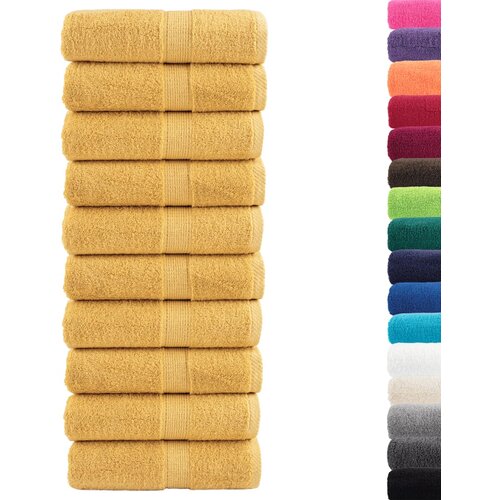 Premium ručnici za pranje SOLUND 10 kom zlatni 30x30 cm 600 g/m&amp;sup2; Slike