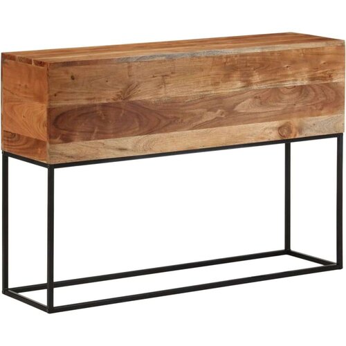  Konzolni stol 110 x 30 x 75 cm masivno drvo bagrema i željezo Slike