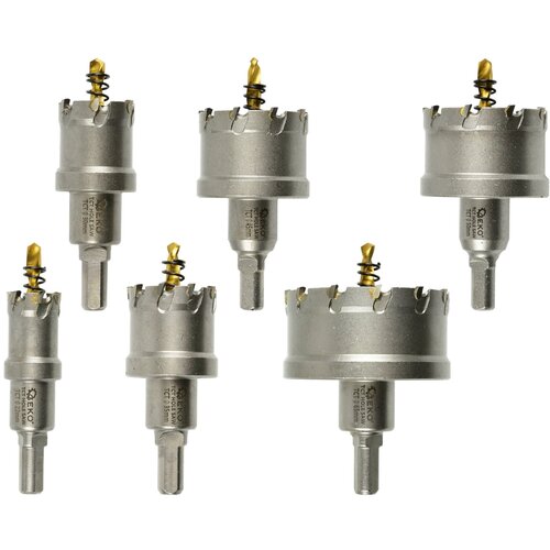  6-dijelni set dijamantnih krunskih pila 22-65 mm + aluminijsko kući&amp;scaron;te Slike