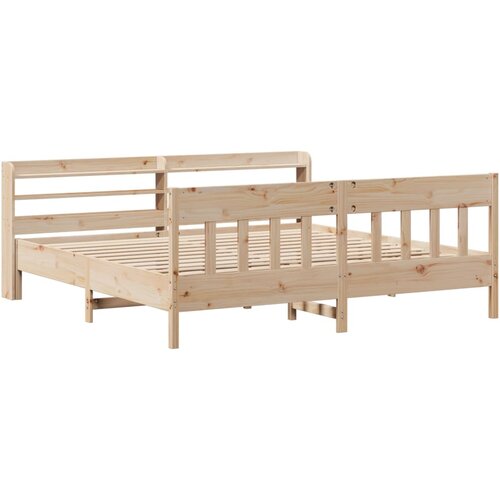 vidaXL Posteljni okvir z vzglavjem 200x200 cm trdna borovina, (21311139) Cene