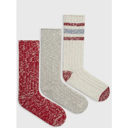 Abercrombie & Fitch Čarape 3-pack za muškarce, boja: crvena