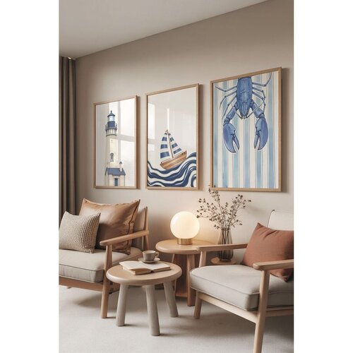 WALLXPERT Ç-300828 - 3040 set dekorativnih slika u više boja (3 komada) Cene