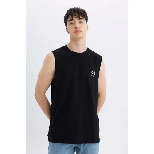 Defacto Regular Fit Printed Crew Neck Undershirt