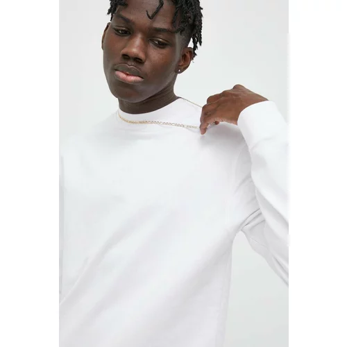 Samsoe Samsoe Bombažen pulover moška, bela barva