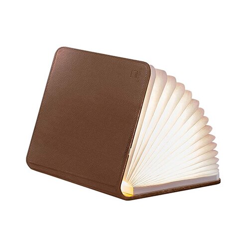 Gingko Electronics lampa - book, brown leather, l Cene