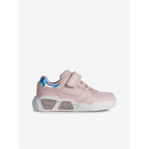 Geox Light Pink Girly Sneakers with Glowing Sole - Girls Cene