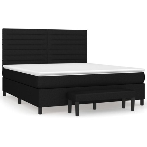 Maison Chic Box spring postelja - Vzmetna postelja z vzmetnico črna 180x200 cm blago SL8524, (21886222) Cene