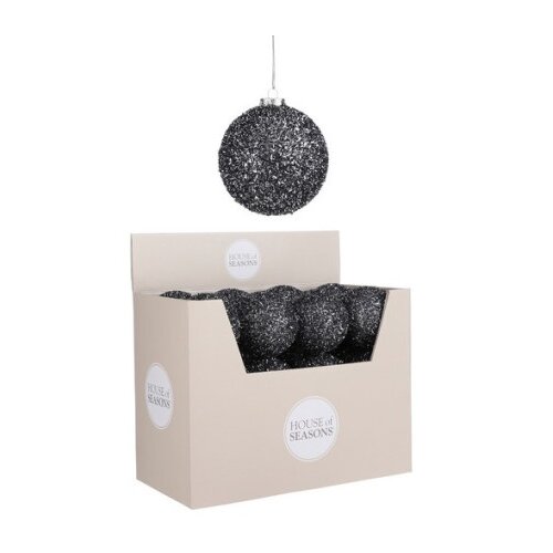 Dekordom novogodišnja dekoracija - hanging ball 10cm 1101099 - anthracite - edl ( 041353 ) Cene