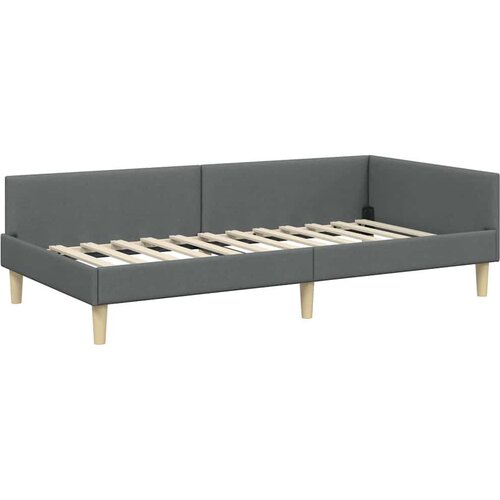 VidaXL Kutni okvir kreveta Ostalo s uzglavljem Tamno siva 90 x 190 cm Slike